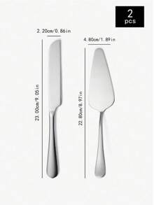 1 Set Wedding Cake Cutting Knife Set, Kitchen Daily Wedding Cake Knife And Serving Knife Set, Pizza Pie Dessert Slicing Service Scraper Cake Cutter Cake Serving Set, Birthday Anniversary Christmas Gift Scraper - View 8