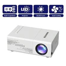Mini Portable Projector/Supports 1080P, Local 240P, Equipped With Remote Control, Suitable For USB/Phone Connection, Remote Operation And Built-In Speaker, Compact Design Suitable For Camping, Home Theater, Office - White - View 8