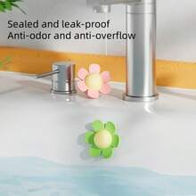 6 Silicone Sink Overflow Plugs In Random Colors, Designed For Washbasins - Effectively Prevent Water Overflow And Clogging. Features A Flower-Shaped Design, Durable And Easy To Install, Suitable For Kitchen And Bathroom Sinks - 6pcs(Random Colors) - View 9