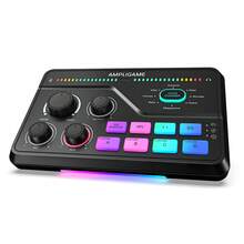 Mixer Audio Gaming FIFINE SC8 untuk Live Streaming dengan Suara Surround 7.1ch | Untuk PC, RGB, Preamp Headphone, Tombol Mute, Kontrol Volume, Input Optik, Daya Phantom 48V, 3 Mode EQ, Penyeimbang Volume Obrolan Game - View 2