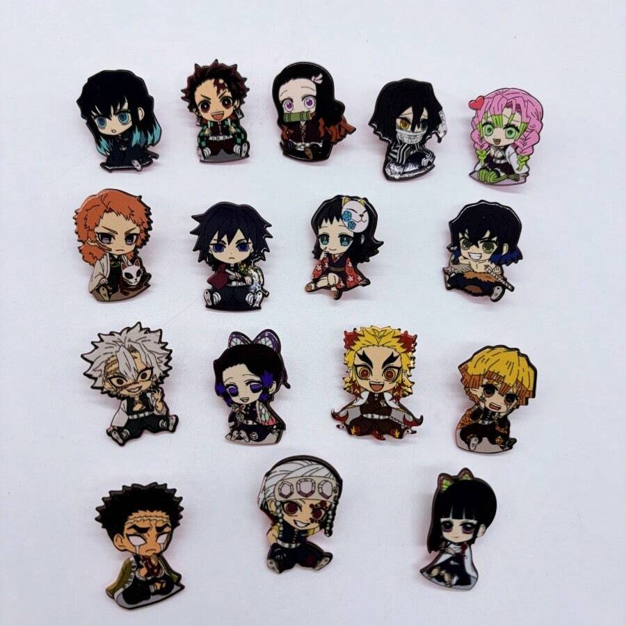 KIMETSU NO YAIBA 1 Set 9 Buah Lencana Mini Karakter yang Sangat Lucu. Terbuat dari Akrilik, ukurannya kecil dan ringan, sehingga cocok untuk digantung di tas sebagai hiasan. Tersedia berbagai gaya untuk dipilih. - MultiWarna - View 1