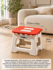 1pc Portable Folding Stool, Open And Fold In A Second, Thickened Mini Outdoor Fishing Stool, Camping, Hiking, BBQ - Multicolor - View 15