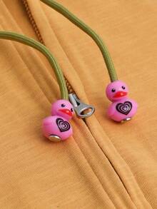Sweatshirt Pendant Accessory, Suitable For Sweatshirt, Sweatpants And Dress Rope Head Pendant, Cartoon DIY Cute Duck Design Sweatshirt Decoration, Shoelace Charm, Hoodie Drawstring Pendant Rope Head Buckle, Sports Shirt Drawstring Charm, Special Holiday Gift - A - View 8