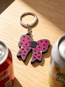2/1pc Cute Bow Gift Can Opener Keychain, Portable Soda Beer Easy Pull Tab Removal Tool, Mini Beverage Bottle Opener Bag Charm, Suitable For Camping Garden Home Kitchen Back To School Autumn Decoration, Gift For Girls Friends Family Lovers - Multicolor - View 6