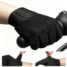 RIGWARL 1 Pair Sports Outdoor Motorcycle Bicycle Riding Gloves, Two-Finger Design, Breathable And Comfortable - Black - View 8
