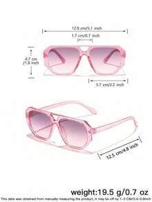 1set 4PCS Kids 9-14Y Mixed Heart & Aviator‑Style Frames Glitter Decor Skin‑Friendly PC Playful Fashion Glasses For Holiday Party Occasions - Multicolor - View 11