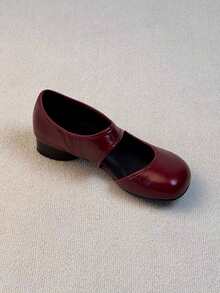 Zapatos de tacón de gatito estilo francés primavera/otoño para ir al trabajo 2026 nuevos zapatos de tacón medio con punta puntiaguda color púrpura para mujer zapatos de boda - Burdeos - Ver 3