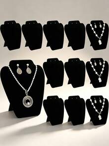 1/5/10pcs Jewelry Display Stand With Bust Mannequin, Necklace Pendant Earring Display Rack, Tower Display Stand, Valentine's Day Back To School - Multicolor - View 2