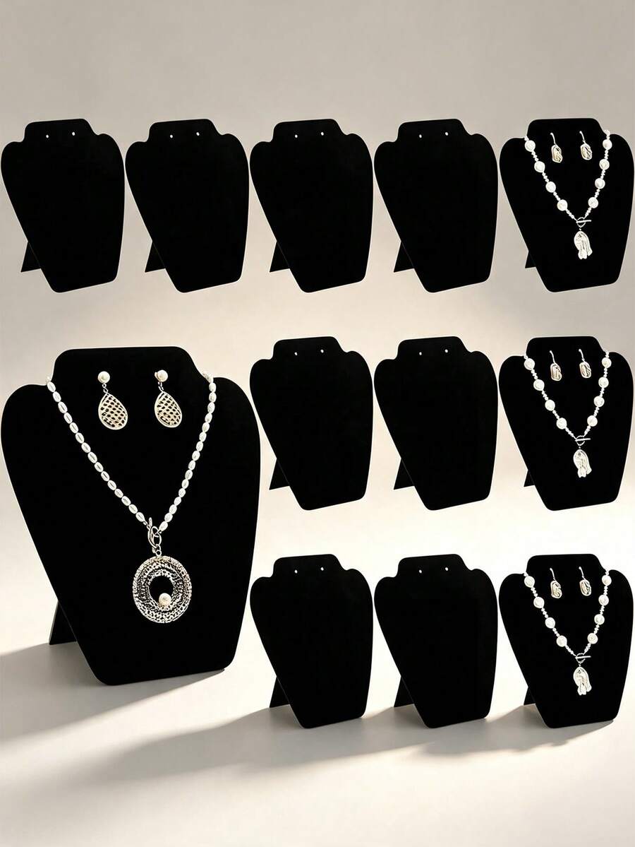 1/5/10pcs Jewelry Display Stand With Bust Mannequin, Necklace Pendant Earring Display Rack, Tower Display Stand, Valentine's Day Back To School