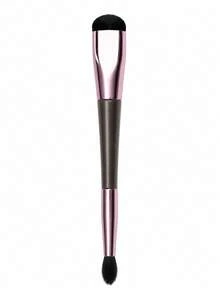 1pc Dual-Ended Contour Brush, Multi-Function Makeup Brush, Suitable For Nose, Eye Corners, Tear Trough, Nose Bridge, Lip Base And Other Shadow And Highlight Modification, Soft Synthetic Bristles, Facial Sculpting Makeup Tool - Dusty Purple - View 2
