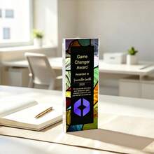 1pc Custom Presidents Club Award, Salesperson Of The Year Trophy, Custom Recognition Plaque With Logo, Personalized Acrylic Award - Multicolor - View 23