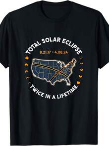 Total Solar Eclipse 2024 Twice In A Lifetime 2017 Totality T-Shirt, S -5XL, Unisex - 款式 - 查看 1
