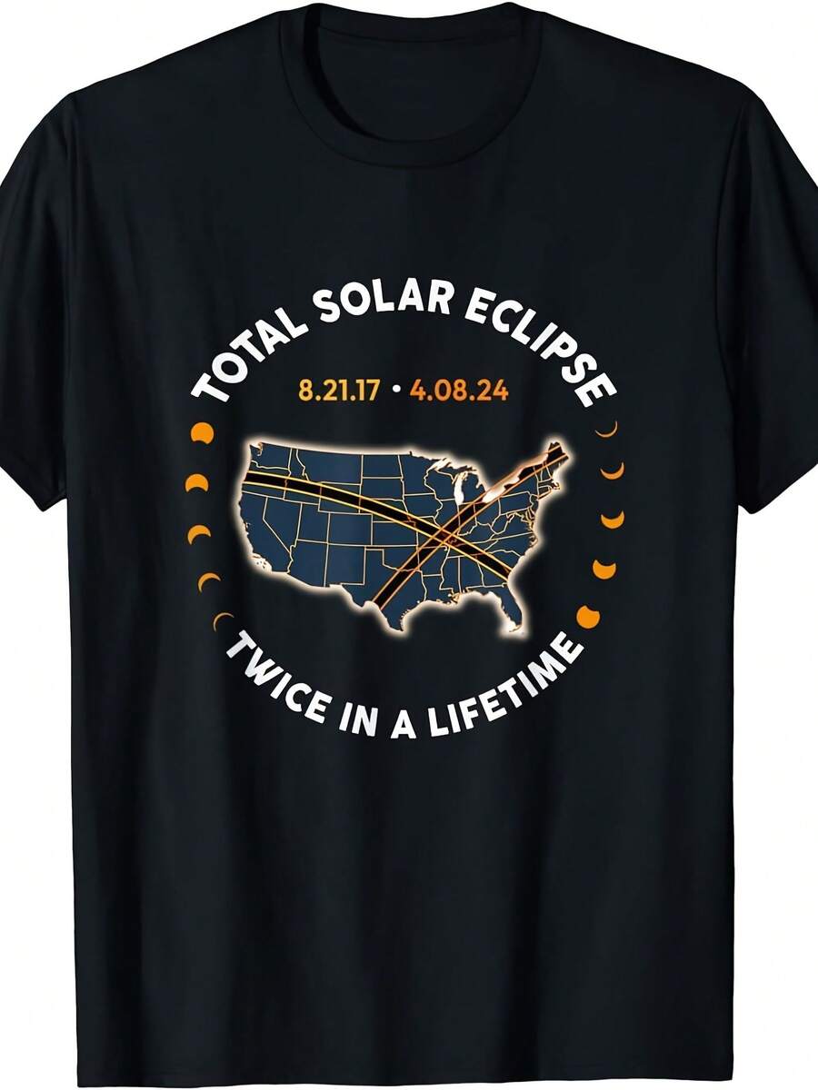 Total Solar Eclipse 2024 Twice In A Lifetime 2017 Totality T-Shirt, S -5XL, Unisex - 款式 - 查看 1