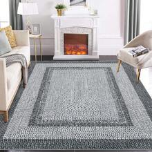Techigher Modern Geometric Hallway Runner Rug, Washable Non Slip Kitchen Runner Mat, Soft Low Pile Runner Carpet For Entryway, Bedroom, Living Room - Grey - View 12