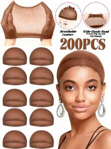 Ultra Thin Breathable Nylon Wig Caps, Stretch Sheer Stocking Wig Liner Caps With Wide Elastic Band, Hair Net Caps For Women Wig Installation Cosplay - Multi-color - View 10