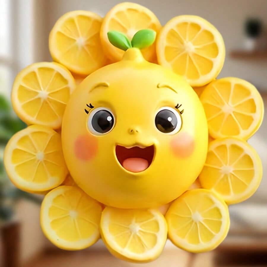 檸檬陽光孩子與花瓣光芒及衷心笑聲磁鐵,讓每一天都綻放一點柑橘喜悅,適用於家中所有金屬表面的紀念品 - I - 查看 1