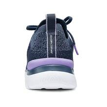 Skechers 女款網布透氣走路鞋 舒適防滑低筒休閒鞋 - 海軍藍色 - 查看 6