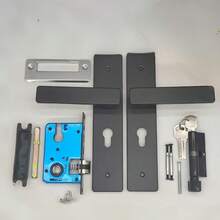 1 Set Metal Door Lock With Lock Body And Lock Cylinder Or 2 Handles, 3 Keys, Suitable For Bedroom And Interior Room Doors, Elegant Design Handle, Quiet Lock Body With Synchronized Internal Insurance - Multicolor - View 10