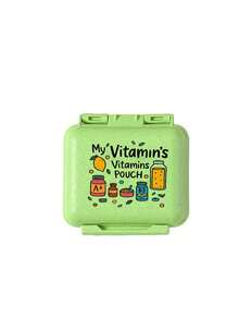 迷你 6 格便攜藥盒，收納盒，旅行藥盒，印有「My Vitamins」和維生素圖案，6 格小藥盒，密封包裝收納盒，6 天週用藥盒，旅行必備藥盒，日常維生素藥盒，口袋藥盒，精緻收納盒，居家必備，旅行必備 - 彩色 - 查看 16