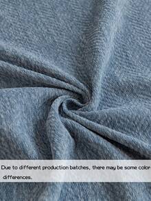 1pc Solid Color Sofa Slipcover, Sofa Blanket, Chenille Sofa Protector, Suitable For All Seasons, Bedroom And Living Room, Home Decor - Blue - View 2