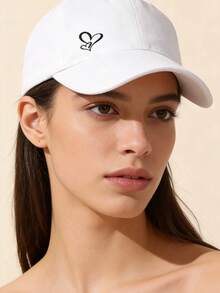 1pc Summer & Autumn Baseball Cap, Baseball Cap, New Casual Versatile Sun Hat For Men & Women - Heart Baseball Cap - View 3