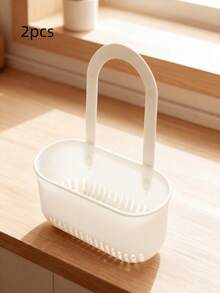 2pcs Kitchen Bathroom Sink Storage Basket Cleaning Tool Organizer - 2 Pieces - View 6