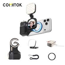 COMITOK MOCA ARCO Magnetic Phone Camera Handle With Fill Light, Compatible With IPhone 17, Wireless Detachable Remote, Ergonomic Handheld Grip, 1/4" Screw Interface, Compatible With Tripod Mount, Compatible With IOS17/18/26 And MagSafe, Suitable For Makeup Selfies, Night Vlog Video Recording - View 15