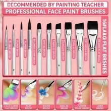 Dom Delfim 10pcs Professional Face Painting Brush Set, Suitable For Makeup Artists, White - White Set - View 1