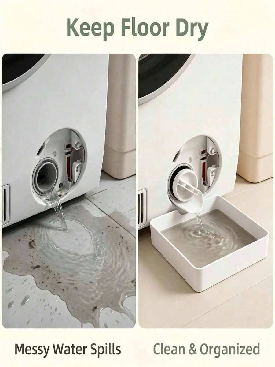Universal Washing Machine Water Tray And Drainage Guide Plate, Front-Loading Washing Machine Drainage Overflow Tray, Leak-Proof Collection Box, Suitable For Washing Machine Outlet Water Storage, Effectively Prevent Laundry Room Floor Overflow - Multicolor - View 1