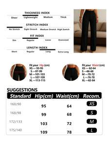 Women's Wide Leg Straight Business Pants, Elegant And Versatile For Commuting And Multiple Occasions Black - Black - View 7