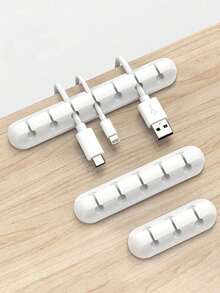 1/2pcs Multi Slot Cable Organizer, Sturdy And Versatile Cable Management Clip,Bedroom/Room Decor,Bathroom Accessories,Wall Decor,Travel Essentials,Holiday Essential,Suitable For Desks,Cars,Homes,Storage Rack,Back To School Essential,Halloween - Multicolor - View 2