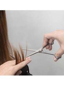 1 Professional Hairdressing Scissors - Stainless Steel Professional Hair Cutting Shears - Total Length 7/5.5 Inches - Unisex Razor Edge Barber Scissors - Premium Hairdressing Scissors For Salon And Home Use - Silver - View 2