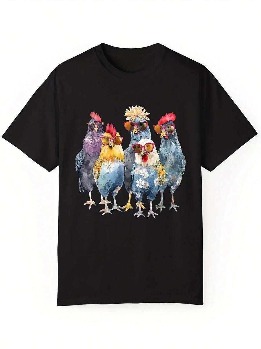Men'S Summer Cotton T-Shirt With Knit Fabric - Casual Crew Neck Top With Alphabe - 款式 - 查看 1