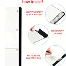 2pcs Acrylic Monitor Side Memo Board Set, Screen Edge Sticky Note Holder With Dual‑Side Hooks, Desktop Note Reminder Organizer For Back To School Dorm, Office Workspace And Home Study Desk Arrangement - A - View 7