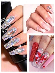 TWOING 30ml Rhinestone Nail Glue, Ultra-Strong UV/LED Curing Nail Decoration Adhesive, Suitable For Gems, Crystals, Jewelry And 3D Nail Art Decorations, Long-Lasting DIY Nail Glue - 30g - View 5