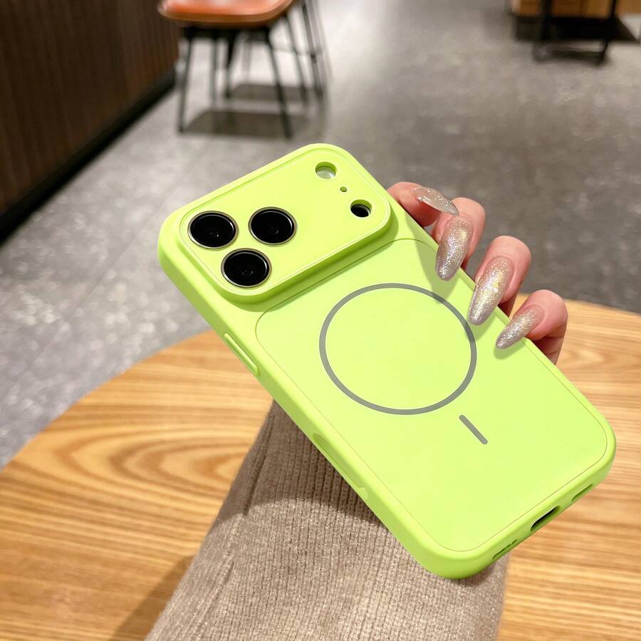 磁吸彩色磨砂手機殼,相容 iPhone 14 14 Pro Max 15 15 Pro Max 16 16 Pro 16 Pro Max 17 17 Pro Max 18 18 Pro Max - 綠色 - 查看 1