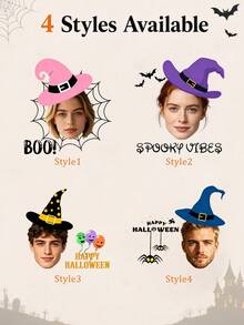 12-300pcs Custom Photo Temporary Tattoo, Personalized Halloween Portrait Fake Tattoo, Spooky Witch Spider Web Style, Customized Face Tattoo Sticker, Customizable Picture Design, Halloween Party Favor, Costume Party Accessory, Unique Holiday Gift - Rust - View 4