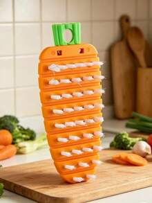 Creative Carrot-Shaped Flexible Cleaning Brush, Soft Bristles That Won't Damage Fruit And Vegetable Skins, Bendable Long Handle Design, Suitable For Cleaning Potatoes, Carrots, Yams And More, Essential Portable Kitchen Scrubbing Tool For Home - Orange - View 3