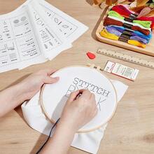 LAMYA DIY Stitch Kit Embroidery For Beginner Adults, Embroidery Stitch Guide Sewing Practice Samplers Set With 24 Colors Embroideries - DIY 595 - View 5