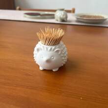 1 buah Kotak Penyimpanan Tusuk Gigi & Benang Gigi Bentuk Landak Lucu dan Praktis Hasil Cetak 3D Kreatif sebagai Hadiah - MultiWarna - View 7