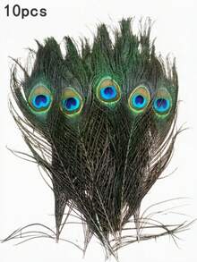 70/50pcs Artificial Peacock Feathers Bulk Pack, Suitable For Vases, Crafts, Weddings, Home Parties, Christmas Decor And More - Multicolor - View 11