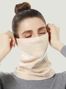 Autumn/Winter Outdoor Thickened Warm Fleece High Neck Scarf, Soft Fleece Windproof Breathable Face Cover Scarf, Unisex, Suitable For Cycling, Skiing Face Mask And Commuting - Multicolor - View 5