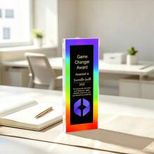 1pc Custom Presidents Club Award, Salesperson Of The Year Trophy, Custom Recognition Plaque With Logo, Personalized Acrylic Award - Multicolor - View 16