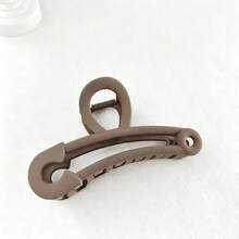 4pcs/Set Women's Matte Neutral Color Hair Clips, Large Non-Slip Claw Clips, Solid Color Fashion Hair Accessories, Suitable For Daily Wear, Party, Holiday And Gift Giving - Multicolor - View 6