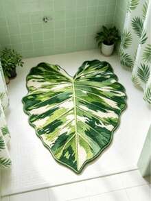 1 buah Karpet Tebal Berbentuk Daun Berbahan Kasmir Imitasi, Karpet Tebal dan Lembut untuk Musim Gugur/Musim Dingin, Karpet Dekoratif untuk Area Kecil di Kamar Tidur, Ruang Tamu, Dekorasi Rumah, Dalam/Luar Ruangan, Dapat Dicuci - Aneka warna 4 - View 1