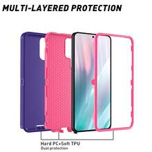 Suitable For Galaxy Rugged Series Phone Case - Black/Blue, Heavy Duty Shockproof Dual Layer Protective Case, With Interface Dust-Proof/Scratch-Resistant Protection, Suitable Compatible With Iphone Series, Unisex - Deep Purple-red - View 5