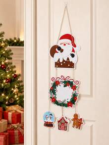 1 Set Christmas Paper Door Hanging Decor, Writable, Gingerbread House & Gingerbread Man Pendant, Christmas Decoration, Christmas Party Supplies, Christmas Wall Hanging Ornament, Holiday Front Door Sign, Home Decor, Winter Decoration - Multicolor - View 8
