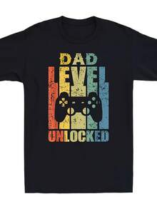 Dad Level Unlocked Funny Pregnancy Announcement Father Gift Vintage Men T-Shirt - 款式 - 查看 1