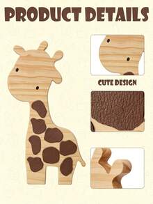 3pcs Decorative Set, Forest Animal Theme, Perfect For Jungle Theme Room Decor, Suitable For Bathroom And Bedroom Signs And Decorations - Multicolor - View 5