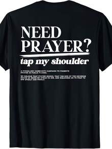 ON BACK Iv His Glory Men Women Need Prayer Tap My Shoulder T-Shirt - 款式 - 查看 1